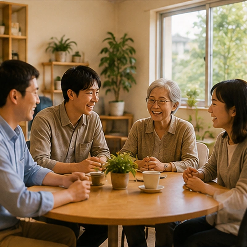 地域で生きがいを持って暮らす人々